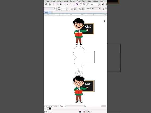 how to create Image Outline in Coreldraw | Image Outline for laser & Vinyl Cutting  in coreldraw