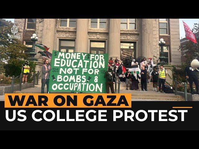 Pro-Palestinian protesters in US rename historic university hall | Al Jazeera NewsFeed