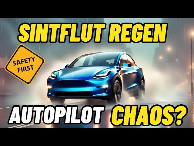 Tesla Model Y: Autopilot Chaos im Sintflut Regen 2.0…