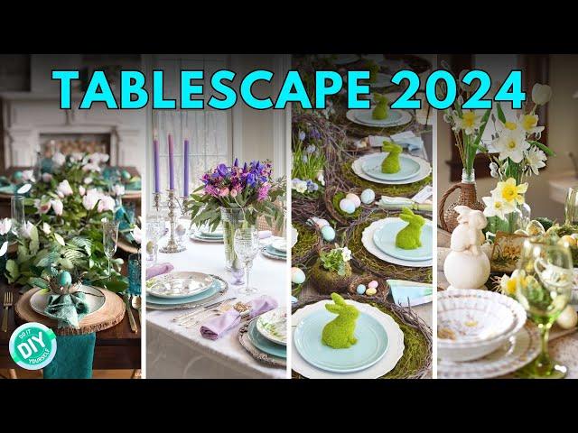 28 Best Easter Table Decorations Ideas ~ Easter Tablescape 2024 Spring ~ Centerpiece Ideas