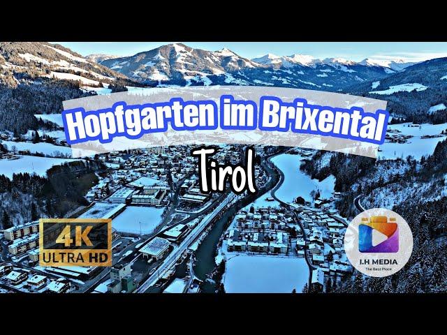 Hopfgarten im Brixental / Januar  2022 /Tirol / Kitzbühel / Austria / 4K DJI Mavic 3