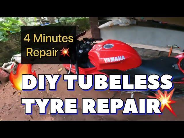 tubeless tyre punchure repair easy method (4 minutes all done ) | skylapper #tyre #modified #modz