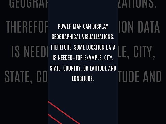 What information is needed to create a map in Power Map?