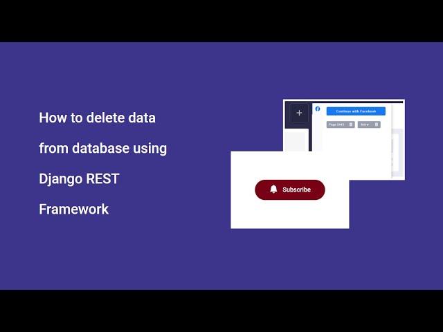 How to delete data from database using Django REST Framework