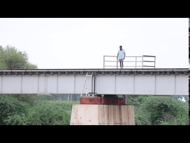 Railway bridge , Bhatinda- sirsa -Rewari rail link .full of water. ghagghar sirsa 21 7 2020