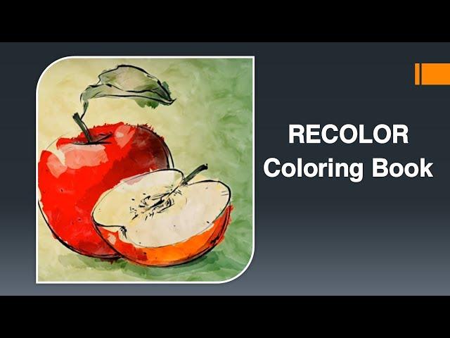 "Recolor - Coloring Book" Application for Android - Coloring an Apple