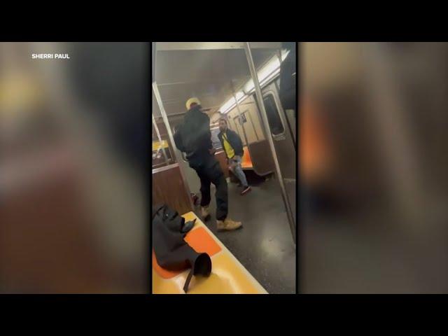 Dramatic video shows subway fight end in shooting