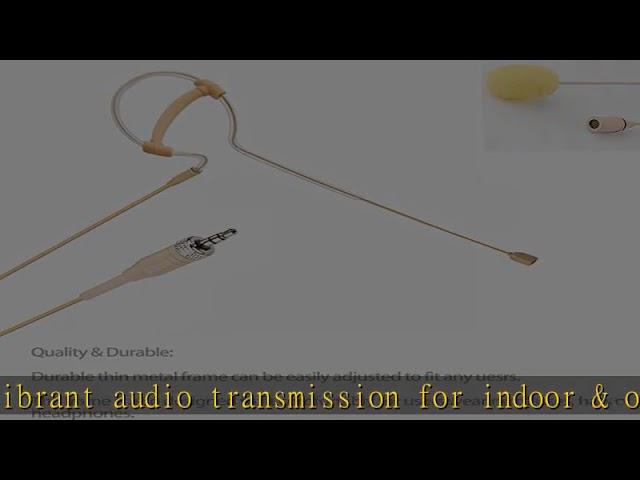 Sujeetec Headset Microphone Headworn Single Earset Over Ear Hanging Condenser Mic for Sennheiser Wi