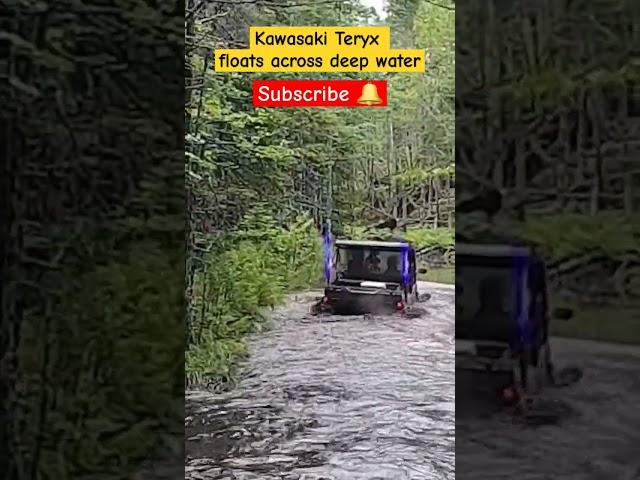 2022 Kawasaki Teryx FLOATS  across DEEP Water #utv #atv #offroad #deep #floating #teryx #kawasaki