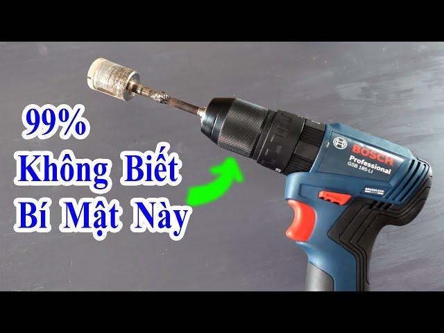 bí mật tuyệt vời của máy khoan mà rất nhiều người không biết, mẹo siết mũi khoan bằng tay cực chắc