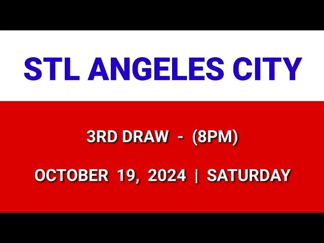 STL ANGELES 3rd draw result today 8PM draw evening result Philippines October 19, 2024 Saturday