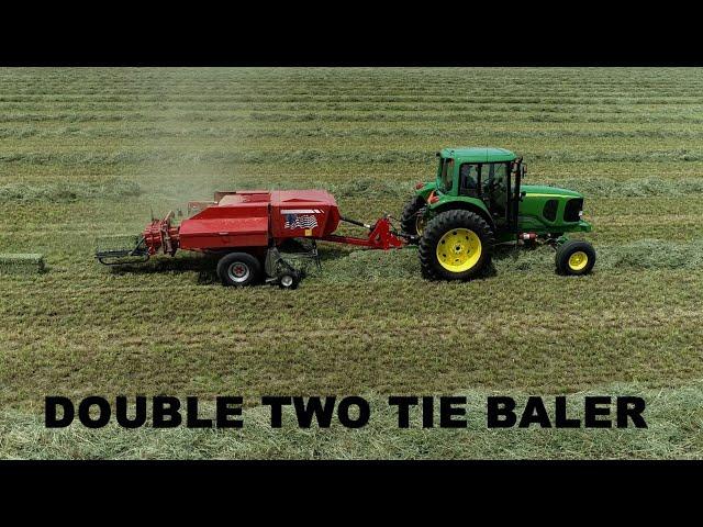 Double Two-Tie Baler Baling Hay and Straw