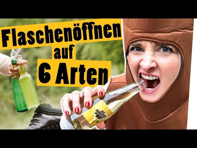 Challenge: Flasche öffnen ohne Flaschenöffner|| „Das schaffst du nie!“