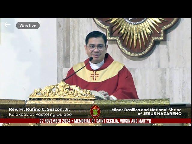 QUIAPO CHURCH LIVE TV MASS TODAY 5:00 AM NOVEMBER 22, 2024 FRIDAY