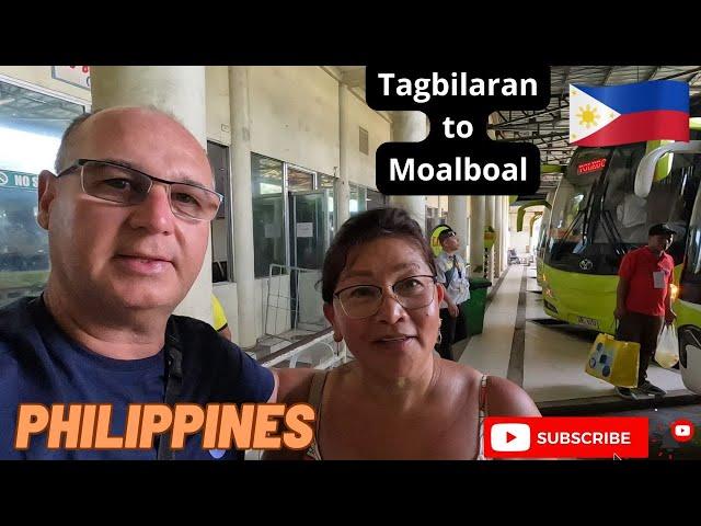 Trip from Tagbilaran (Bohol) to Moalboal (Cebu). Oceanjet and Ceres Liner bus. PHILIPPINES 2024