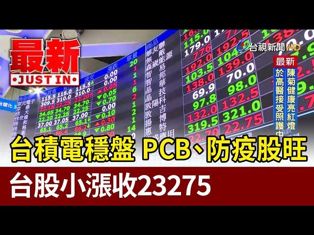 台積電穩盤 PCB.防疫股旺 台股小漲收23275