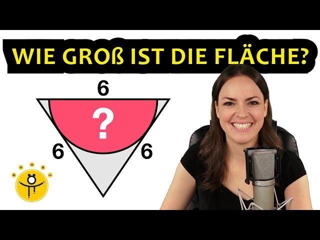 Kannst du die rote Fläche berechnen? – Mathe Rätsel Geometrie