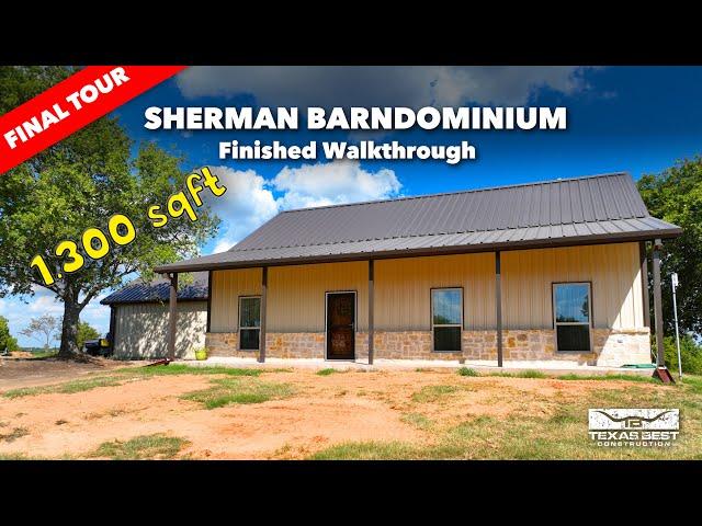 Barndominium Full Tour - 1,300 sqft Sherman  3 Bedroom 2 Bath | Texas Best Construction #barndo