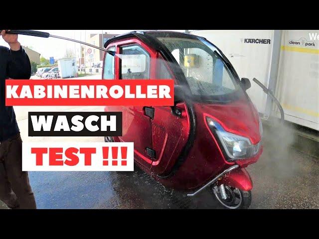  Elektro #Kabinenroller ️ WASCH TEST Geht Das ??? Wir Waschen einen Elektro Kabinenroller 25 Kmh !