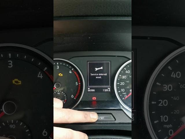 How to reset service and inspection light on  New VW Crafter 2017 onwards