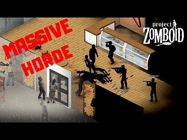 Sprinting Zombie Horde | Project Zomboid Build 40: Hardcore Multiplayer Gameplay