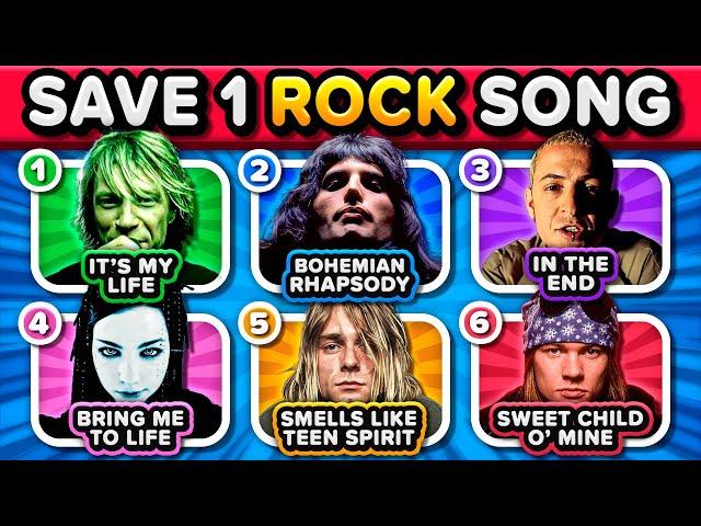  Save 1 Rock Song: The Most Legendary Songs of All Time!  6 Songs | Music Quiz