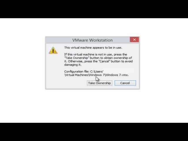 How To Fix VMware Workstation 12 "Take Ownership" Error [Tutorial]