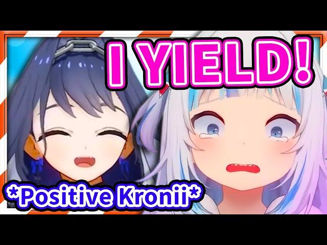 Kronii's Positive Energy Scares The Sh*t Out of Gura 【HololiveEN】