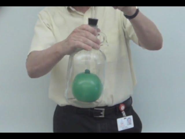 balloon in a bottle -air pressure // Homemade Science with Bruce Yeany