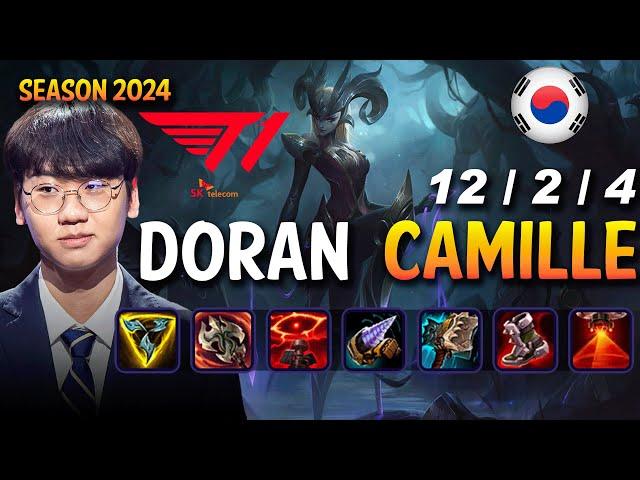 T1 Doran CAMILLE vs CASSIOPEIA Top - Patch 14.24 KR Ranked | lolrec