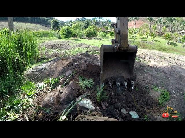 GALEGO CAPIXABA limpeza de RIO com escavadeira hidráulica CAT 313 parte 01