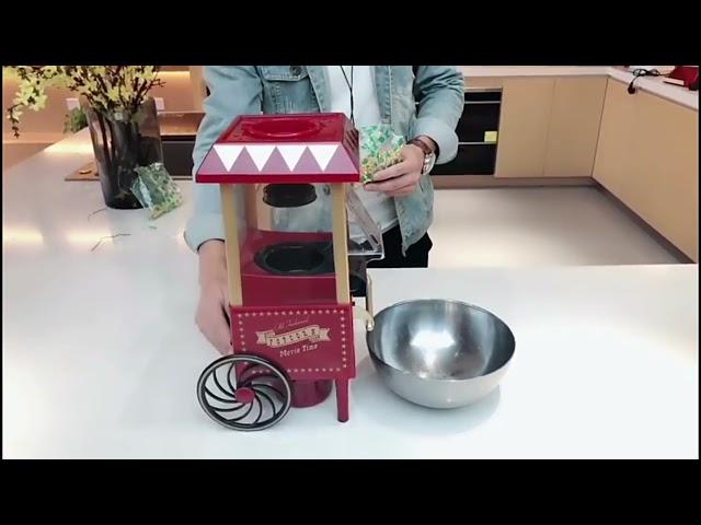 Popcorn Machine Mini Electric Popcorn Maker Retro Carnival Corn