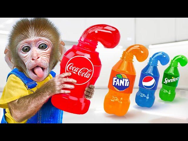 Monkey BuBu Plays the Four Elements Ice Cream Machine and Goes Fishing - MONO BUBU ESP