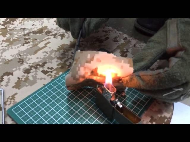 FFI AOR1 Style NYCO Ripstop Fabric Fire Test