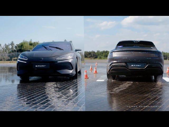 BYD Denza Z9 GT Low-Friction Surface Stability Enhancement System Demonstration