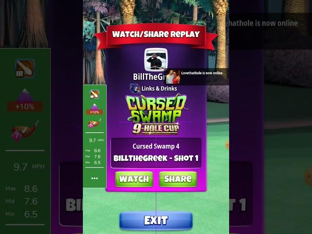 Hole 1 masters eagle  Bill the Greek  cursed swamp cup golf clash