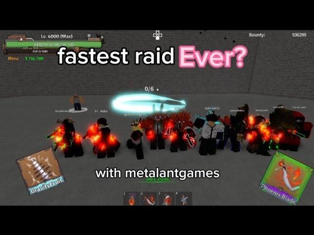 The FASTEST Raid (king legacy)