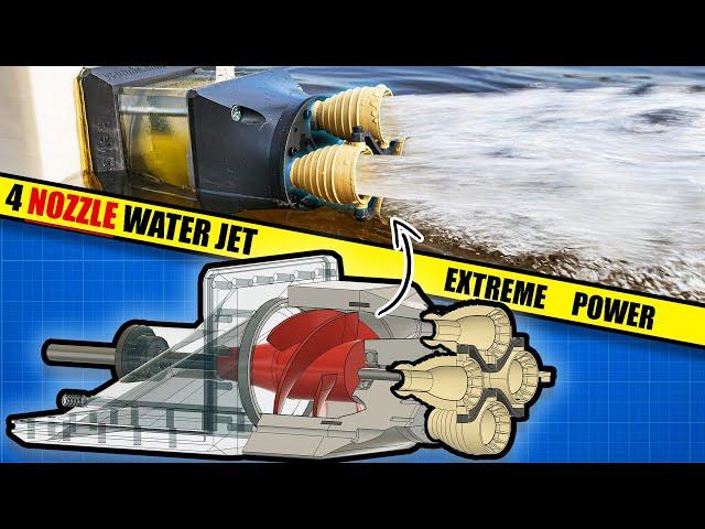 3D Printed Water Jet with 4 POWERFUL INDEPENDENT NOZZLES