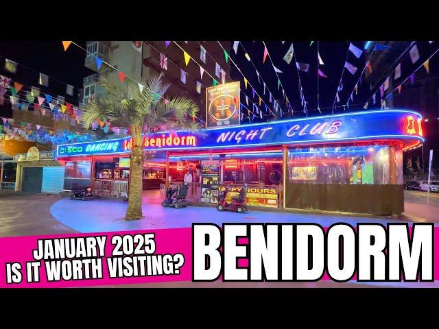 Benidorm Strip and British Square at 9pm in January | I Didn’t Expect This! | Calle Gerona