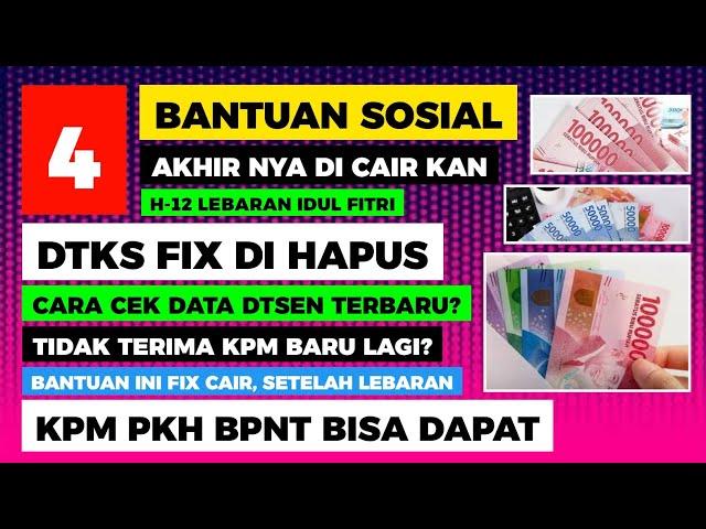 ALHAMDULILLAH‼️4 BANSOS CAIR H-12 LEBARAN • DTKS DIHAPUS CARA CEK DATA DTSEN • BANSOS H+7 LEBARAN 