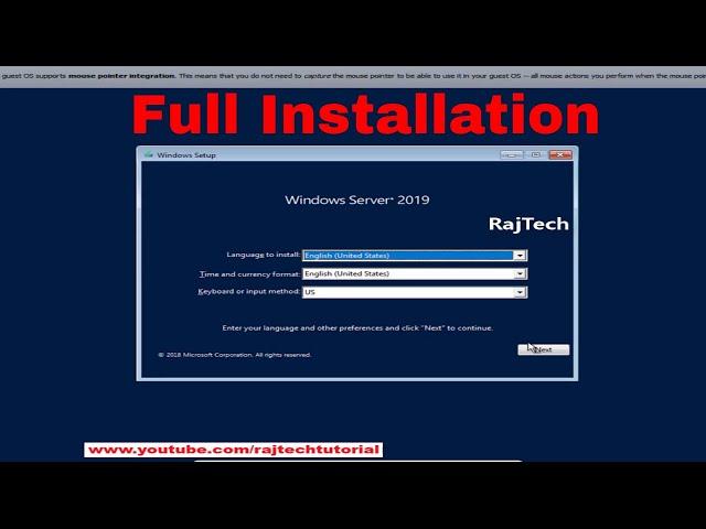 How to Install Windows Server 2019 on Virtualbox in Hindi | RajTech |