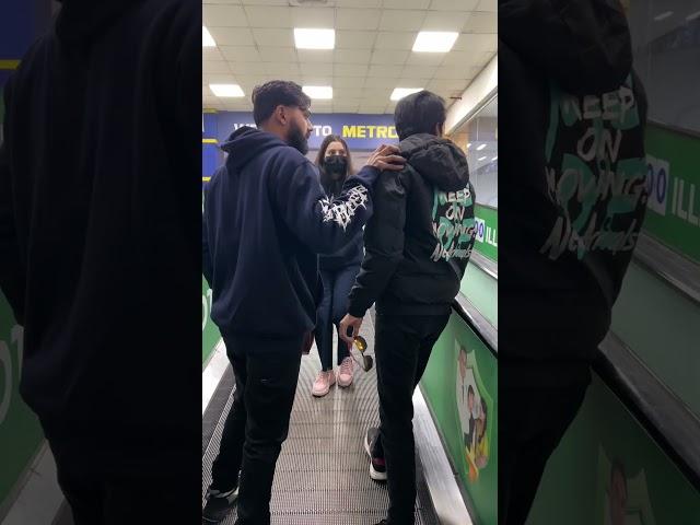 Stairs couple prank  wait for end  #rjprank #funny #voiceprank #prankvideo #comedy #funnyprank