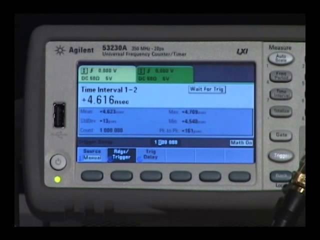 Keysight 53230A Single Shot Resolution Demo