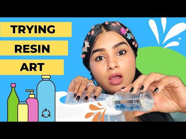 Trying Resin Art  Aadha gira diya  #crafteraditi #diy #handmade #unboxing #ASMR @CrafterAditi