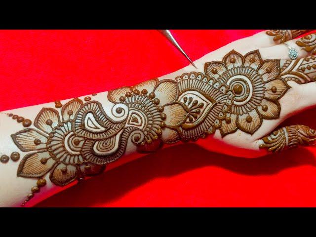 Simple arabic backhand mehndi design | Easy mehndi design | mehndi designs | mehndi