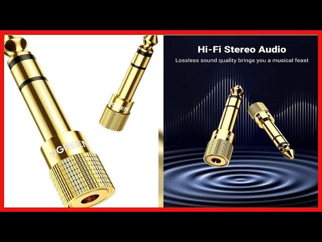 UGREEN 6.35mm 1/4 Male to 3.5mm 1/8 Female Stereo Headphone Adapter Audio Jack Plug Gold Plated