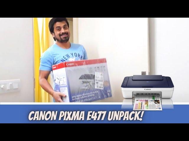 CANON PIXMA E477 - Unboxing , Setup & Review | How To Setup Canon Printer | Vlog 123