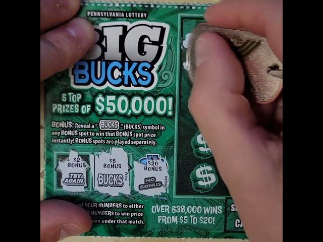 BIG BUCKS BONUS SYMBOL WINNER PA LOTTERY $2 SCRATCH OFF TICKET #lottery #scratch #palottery #winner