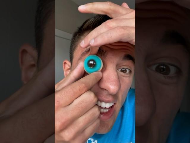 WEARING A GUMMY EYEBALL 