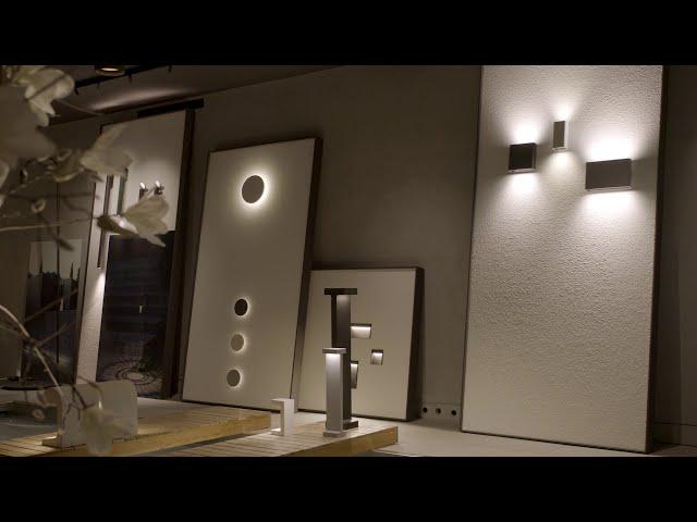 Climber Outdoor Wall Sconce at the Flos Milan Showroom